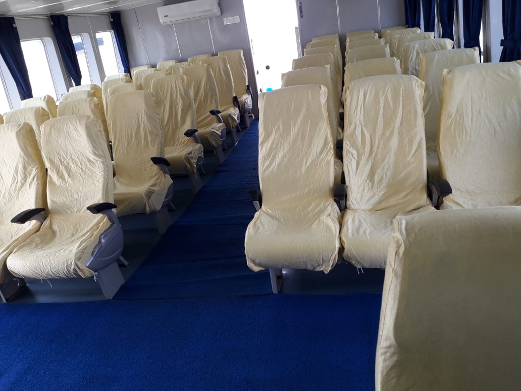 Air-conditioned catamaran charter on Mumbai harbour