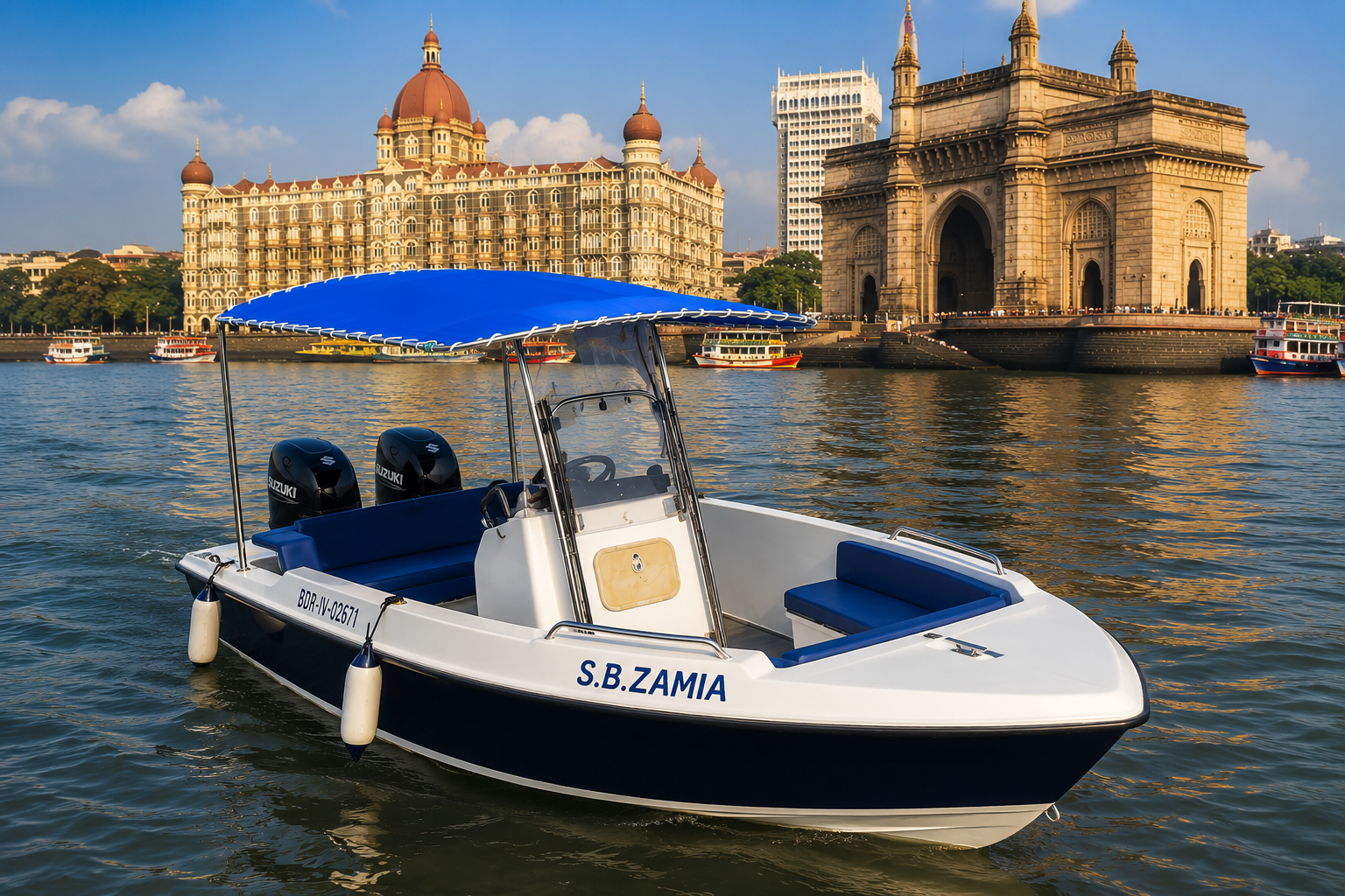 Kasimi S.B Zamia 8-seater private speed boat, Mumbai