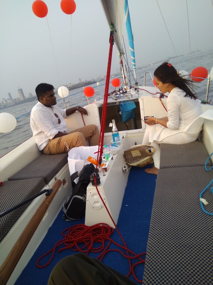 Anniversary celebration on a private yacht, Mumbai