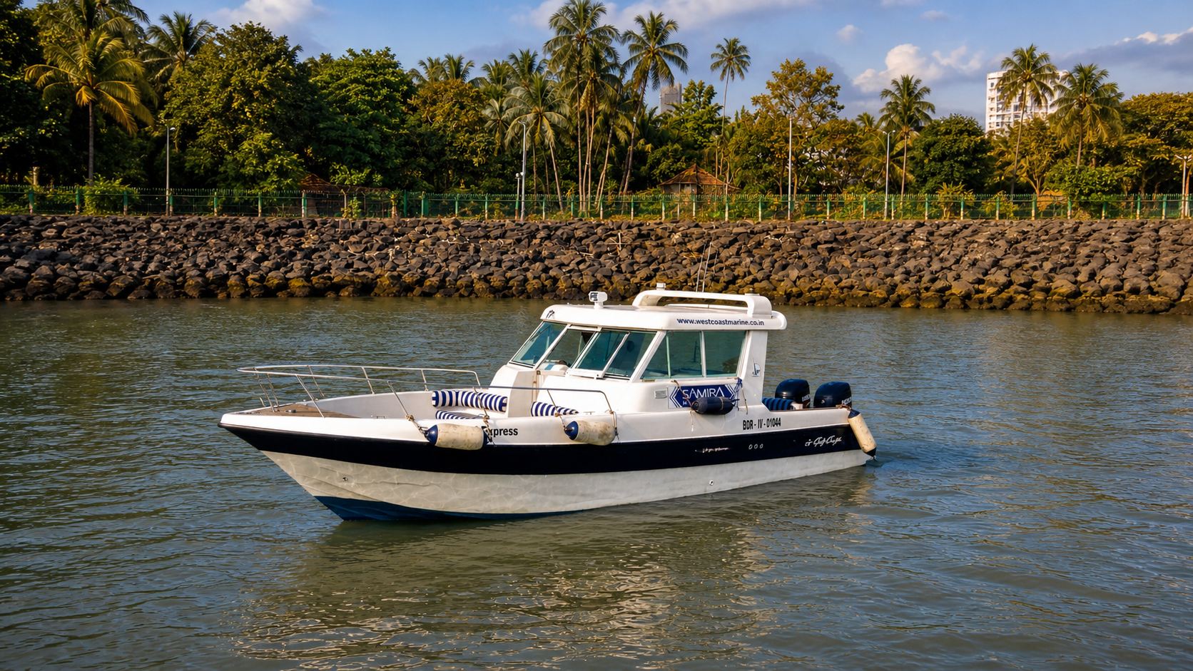 Kasimi private speed boat on Mumbai waters