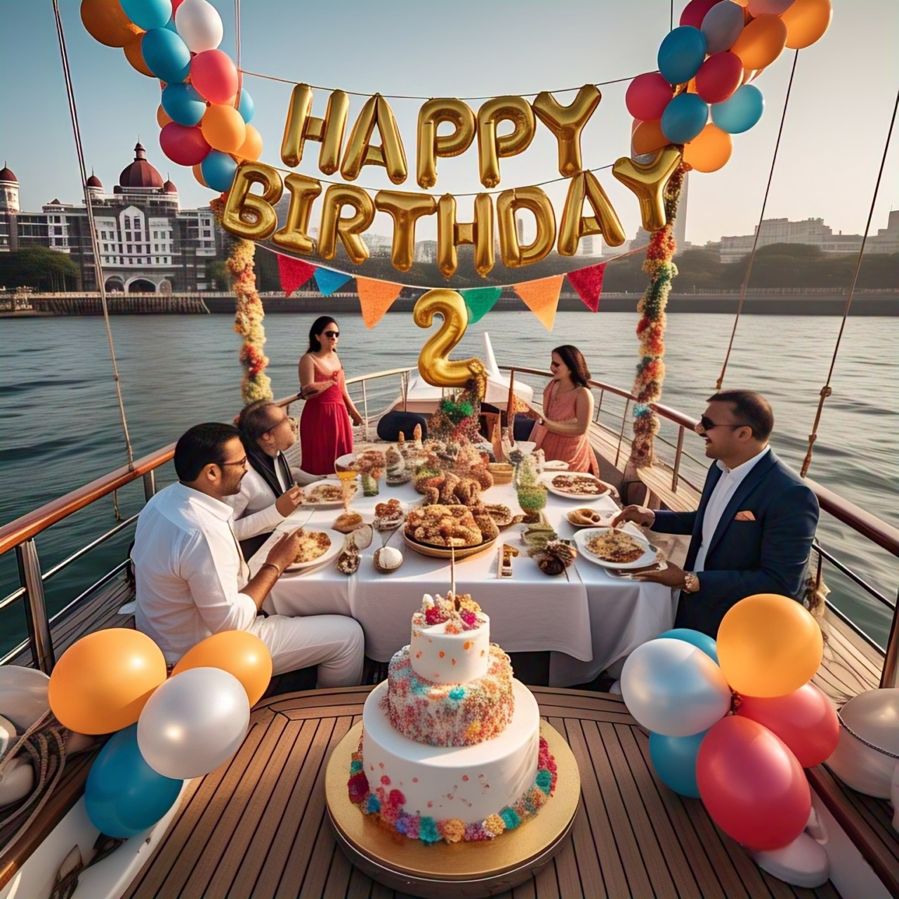 Birthday celebration on a private yacht, Mumbai